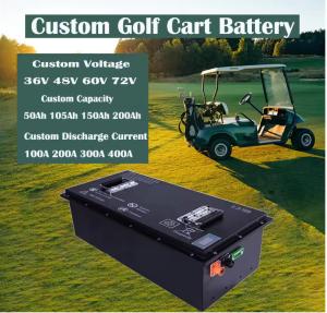 China Customized High Quality EV Motorcycle Club Car Golf Cart Battery 36v 48v 60v 72v 50ah 100ah 200ah Electric Golf Car factory