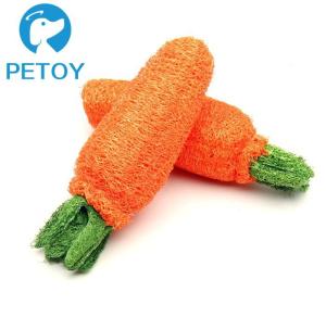 China Cute Carrot Loofah Durable Pet Toys / Bright Color Big Dog Rope Toys factory