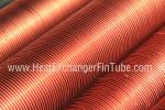 A789 UNS2205 duplex stainless steel with cooper Fin Tube , OD1'' , 8FPI Grooved