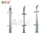 Interior / Exterior Stainless Steel Balustrade Posts Polished Finish Modern 316