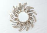 Colored Circular Rose Gold Sun Mirror Wall Decor