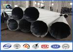 69KV Galvanized Sub Transmission Electric Utility Pole / Power Distribution Pole