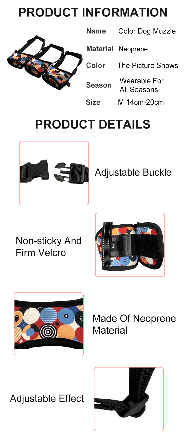 Prevent Biting Fight Dog Pet Muzzles Polyester Breathable Dog Muzzle