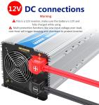 Heavy Duty 12V 2.4A Hybrid Solar Inverter LED 4000W Pure Sine Wave Power