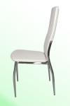 Fashionable Modern Style Pu Leather Dining Chairs With Chrome Leg