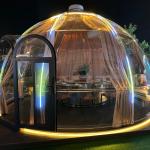 Prefab Cabin House Restaurant Home Transparent Bubble Glamping Dome Dome Tent