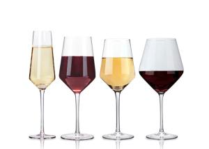 China Small Long Stem Wine Glasses 230ml-700ml Crystal Glass Eco Friendly Feature factory