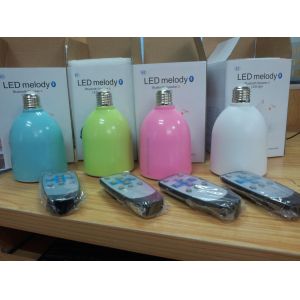 Remote control led bulb with bluetooth speaker