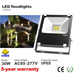 China 30W LED Floodlights CREE SMD LED Bulbs 85-277VAC Waterproof Villas flooding lamp factory