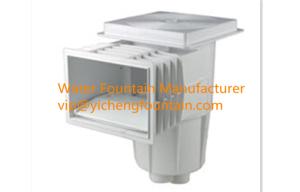 China White ABS Standard Wide Mouth Pool Wall Skimmer With Decorative Face Plate factory