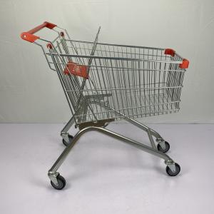 China CE 125L European Large Shopping Cart 110kgs Loading Capacity Metal Shopping Trolley factory