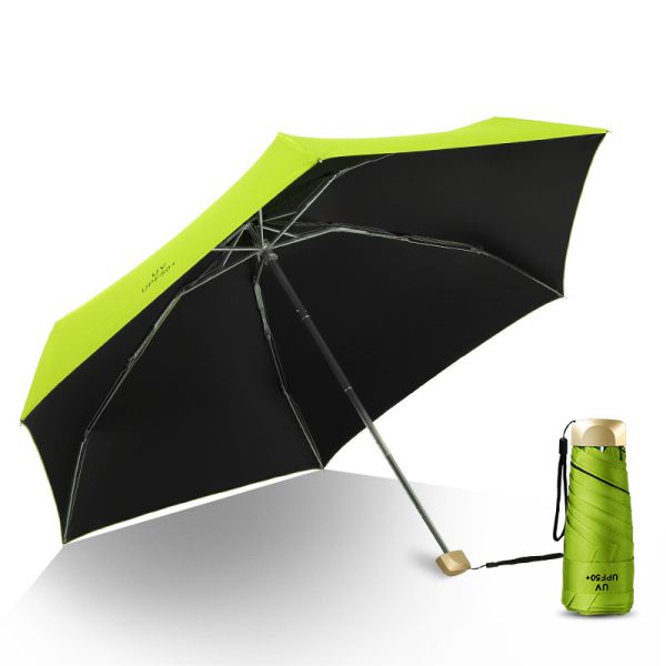 Fruit Printings UV Anti 5 Folding Pocket Umbrella Ultra Light Mini Capsule