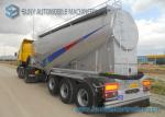 6 Wheels Mild Steel Dry Bulk Tanker Trailer Single Tyre 48000 L Volume