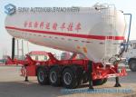 Aluminum Alloy 5083 Tri-Axles Semi Dry Bulk Tank Trailer With Cylinder shaped