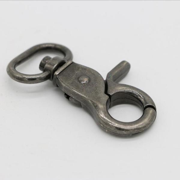 Handbag parts zinc alloy rolling plating anti sliver spring swivel trigger snap