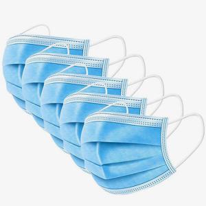 China disposable 3-ply ear loop medical mask Air face shield respiratory surgical face mask on stock factory