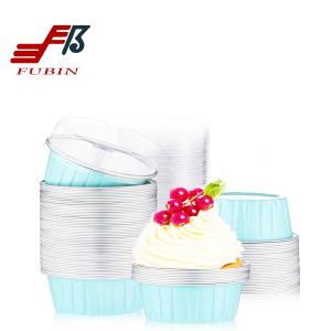 China 3.35 Inch Airline Aluminium Foil Baking Cups Cupcake Molds factory