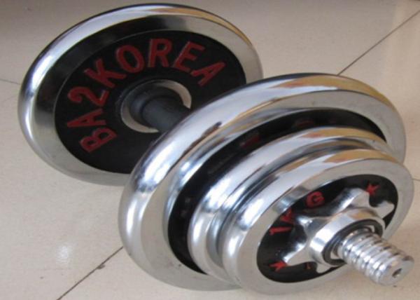Multi Layer Steel Gym Fitness Dumbbell Black / Silver Color Steel Dumbbell By CR