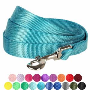 China Classic Solid Color Nylon Dog Leash High Density Webbing To Add Durability factory