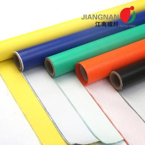 China Heat Insulation 590g/M2 Silicone Coated Fiberglass Cloth Fireproof Colored factory