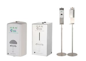 China No Touch Hand Sanitizing Station Stand For Soap / Sanitizer Dispensers Series factory