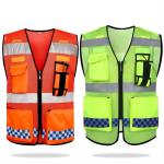 120gsm Construction Worker Reflective Safety Vest Lightweight Orange Reflector