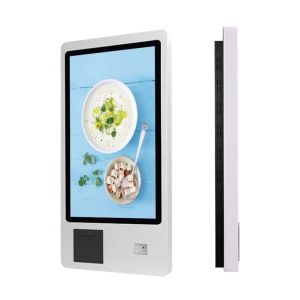 Desktop Supermarket Self Service Payment Kiosk With Binocular Camera And