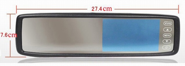 Ouchuangbo 480*272 4.3 Inch TFT LCD Display Car Rear View Mirror Monitor