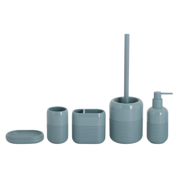 Aqua Plain Polyresin Bathroom Accessories Bathroom Countertop Accessories Set