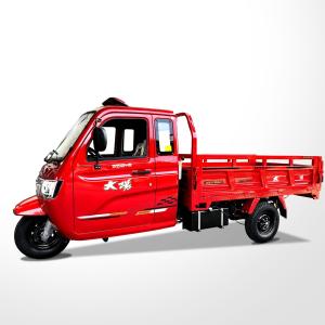 China 150CC Motorized Three Wheel Cargo Motorcycle With Two Seats Single Cylinder Tricycle factory