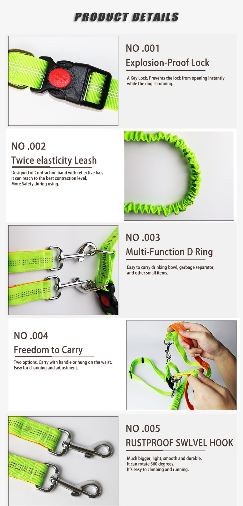 Long Rope Nylon Webbing Reflective Safty Belt Pet Dog Leash