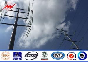 China Galvanized ASTM A123 Outdoor Electrical Power Pole Steel Transmission Line Poles factory