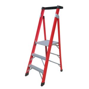 China Industrial  5' Fiberglass Step Ladder ANSI GR1A Easy To Open And Close on sale