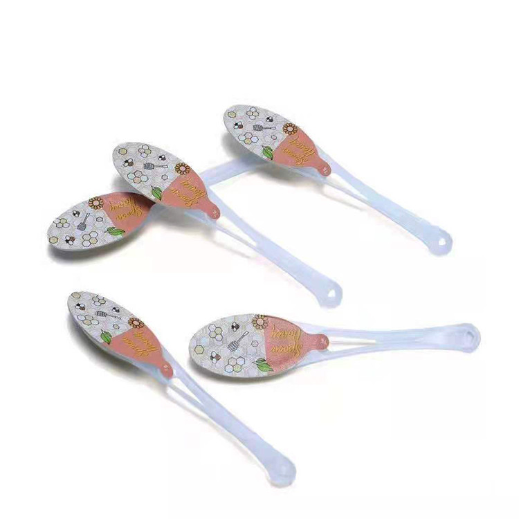 7ml 12ml 15ml Honey Plastic Spoon Food Grade Foil Sealing Clear Black