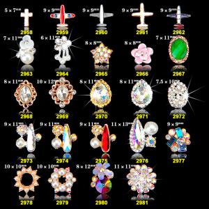 China NEW Arrival 10*5*MM God 3D Clear Bow Nail Charm-You Will Get 1 Nail Charm from China jewelry factory factory