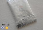 Silver Fiberglass Fireproof Bag Document Cash Passport 17x27cm Pouch No Itchy