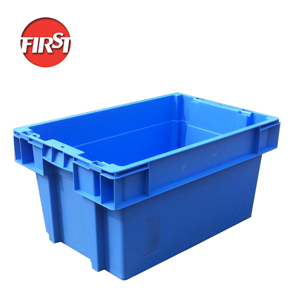 Industrial Storage Transportation 45L Blue Food Grade Plastic Crates For Classroom
