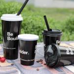 Food Grade Recyclable To Go Coffee Cups With Lids For Restaurant