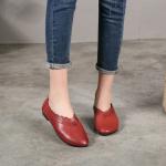 S434 Spring And Autumn New Classic Round Toe Leather Shoes Hollow Out Literary