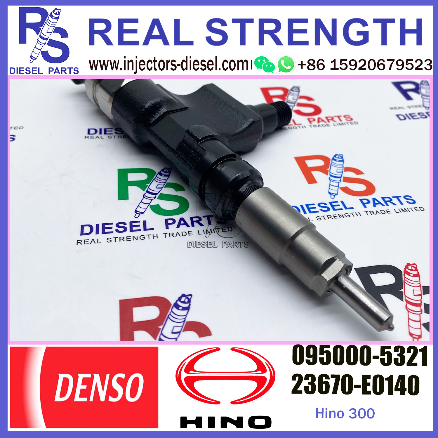 Diesel fuel injection common rail injector 095000-5321 23670-E0140 for HINO TRUCK N04C