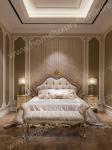 2015 New Design Dubai Furniture Classic Gold Hand Carved King Bed FB-168