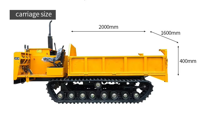 Different Loading Capacity Mini Crawler Dumper Track Transporter For Engineering
