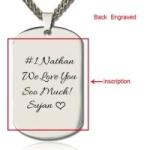 0.11oz 1.12in Custom Picture Pendant Necklace OEM Engraved Portrait Necklaces