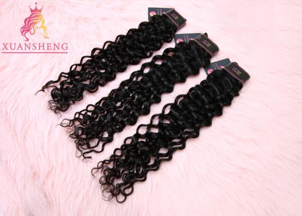 Natural Color Grade 10A Virgin Indian Hair Weave , Italian Curly Indian Virgin