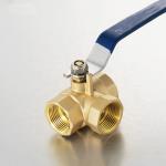 Brass Investment Casting Stainless Steel 3 Way Valve CuZn39Pb3 L Pattern ISO228