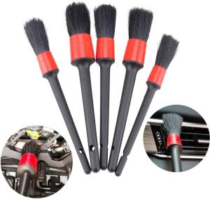 China Soft PP Bristle 5 Pcs Car Detail Cleaning Brush For Car Interior Panels factory