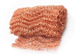 China High Strength Copper Knitted Wire Mesh 0.3m-1.2m Wide Alkali Resistance factory