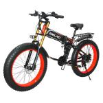 1KW Fat Tyre Folding Bike , 48V foldable electric cycle WIth Hidden Battery