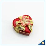 Shinny Gifts Enamel Heart Shaped Metal Trinket Box For Wedding Gifts SCJ388-2