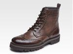 Warm Marten Mens Suede Desert Boots Low Heel Nubuck Leather Ankle Boots With